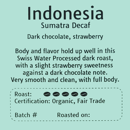 Indonesia Sumatra Decaf