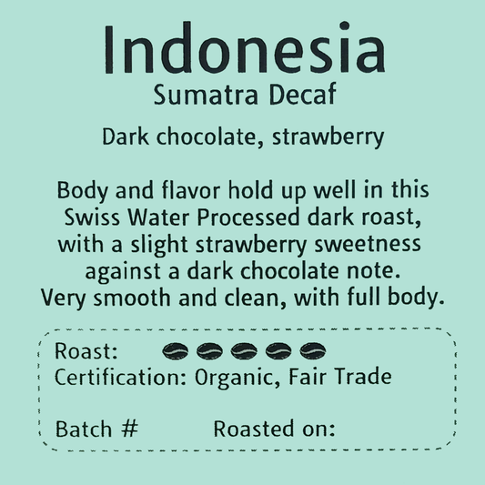 Indonesia Sumatra Decaf